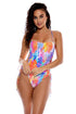 Luli Fama Dancing Queen Square Neck Lace Up One Piece